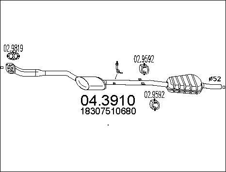 MTS 04.3910 - Катализатор vvparts.bg