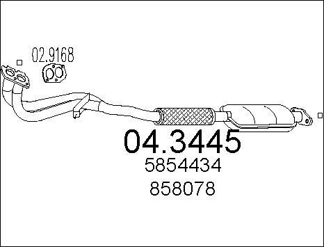 MTS 04.3445 - Катализатор vvparts.bg