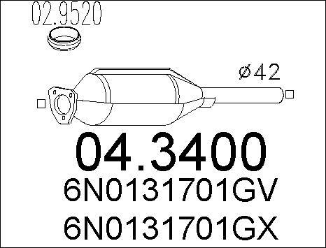 MTS 04.3400 - Катализатор vvparts.bg