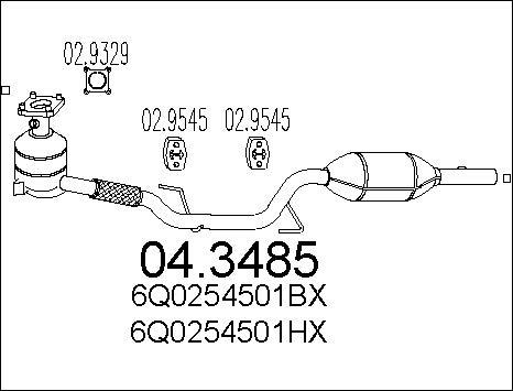 MTS 04.3485 - Катализатор vvparts.bg