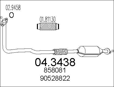 MTS 04.3438 - Катализатор vvparts.bg