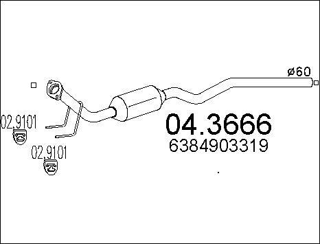 MTS 04.3666 - Катализатор vvparts.bg