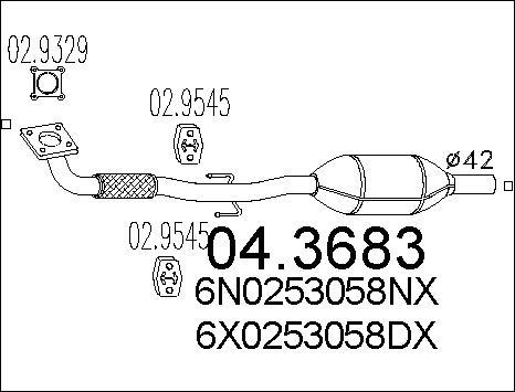 MTS 04.3683 - Катализатор vvparts.bg