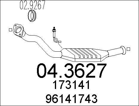 MTS 04.3627 - Катализатор vvparts.bg