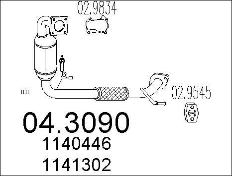 MTS 04.3090 - Катализатор vvparts.bg