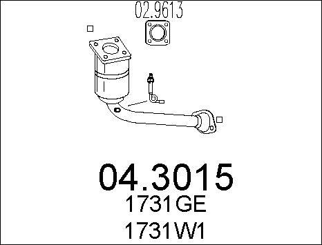 MTS 04.3015 - Катализатор vvparts.bg