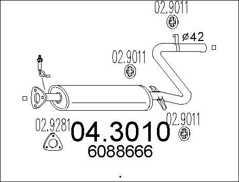 MTS 04.3010 - Катализатор vvparts.bg