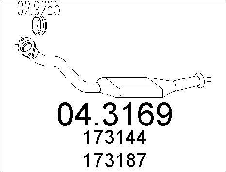 MTS 04.3169 - Катализатор vvparts.bg