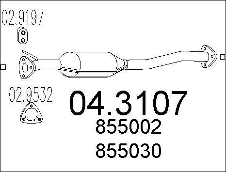 MTS 04.3107 - Катализатор vvparts.bg