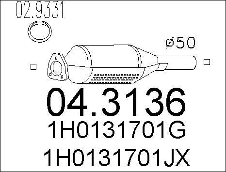 MTS 04.3136 - Катализатор vvparts.bg