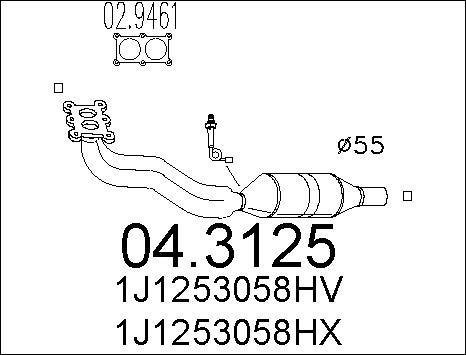 MTS 04.3125 - Катализатор vvparts.bg