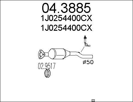 MTS 04.3885 - Катализатор vvparts.bg