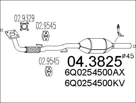 MTS 04.3825 - Катализатор vvparts.bg