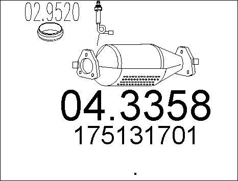 MTS 04.3358 - Катализатор vvparts.bg