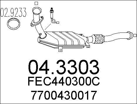 MTS 04.3303 - Катализатор vvparts.bg