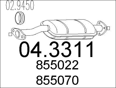 MTS 04.3311 - Катализатор vvparts.bg