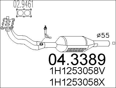 MTS 04.3389 - Катализатор vvparts.bg