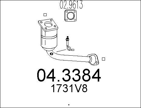 MTS 04.3384 - Катализатор vvparts.bg