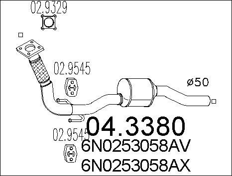 MTS 04.3380 - Катализатор vvparts.bg