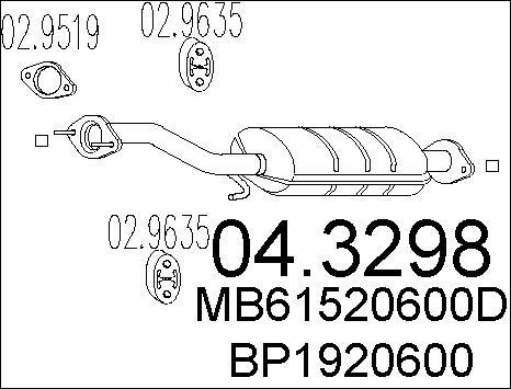 MTS 04.3298 - Катализатор vvparts.bg