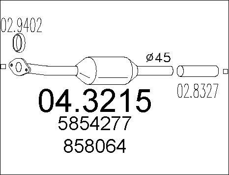 MTS 04.3215 - Катализатор vvparts.bg