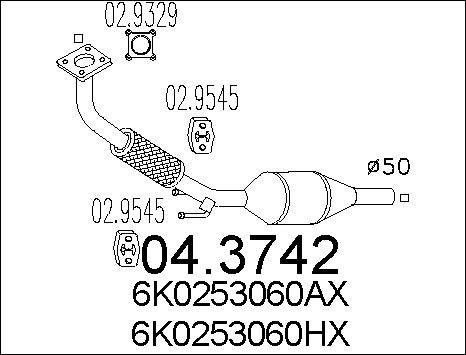 MTS 04.3742 - Катализатор vvparts.bg