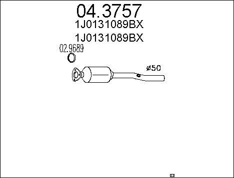 MTS 04.3757 - Катализатор vvparts.bg