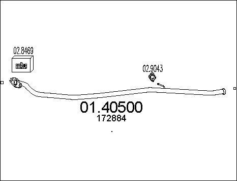 MTS 01.40500 - Изпускателна тръба vvparts.bg