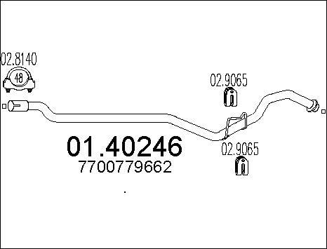 MTS 01.40246 - Изпускателна тръба vvparts.bg