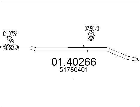 MTS 01.40266 - Изпускателна тръба vvparts.bg