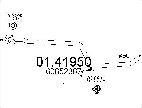MTS 01.41950 - Изпускателна тръба vvparts.bg