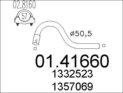 MTS 01.41660 - Изпускателна тръба vvparts.bg