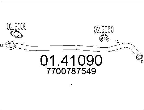 MTS 01.41090 - Изпускателна тръба vvparts.bg