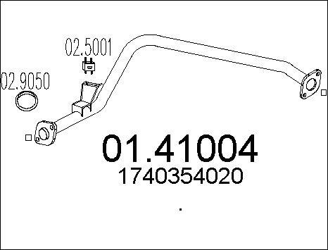 MTS 01.41004 - Изпускателна тръба vvparts.bg