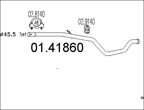 MTS 01.41860 - Изпускателна тръба vvparts.bg