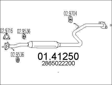 MTS 01.41250 - Изпускателна тръба vvparts.bg