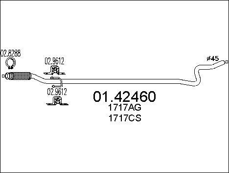 MTS 01.42460 - Изпускателна тръба vvparts.bg