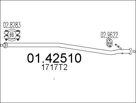 MTS 01.42510 - Изпускателна тръба vvparts.bg