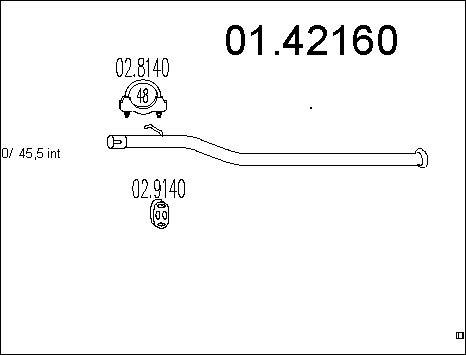 MTS 01.42160 - Изпускателна тръба vvparts.bg