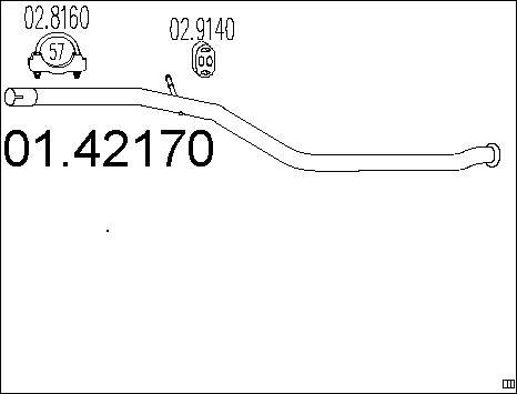 MTS 01.42170 - Изпускателна тръба vvparts.bg