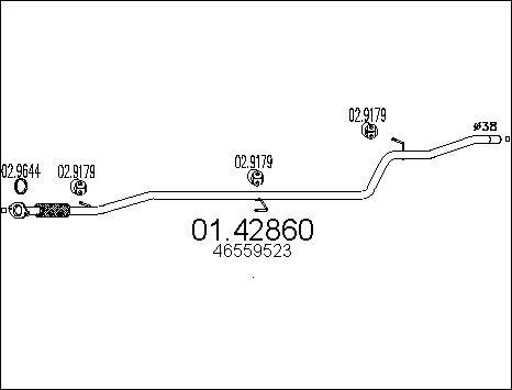 MTS 01.42860 - Изпускателна тръба vvparts.bg