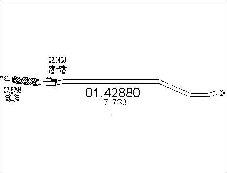 MTS 01.42880 - Изпускателна тръба vvparts.bg