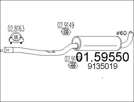 MTS 01.59550 - Средно гърне vvparts.bg