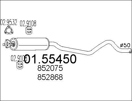 MTS 01.55450 - Средно гърне vvparts.bg