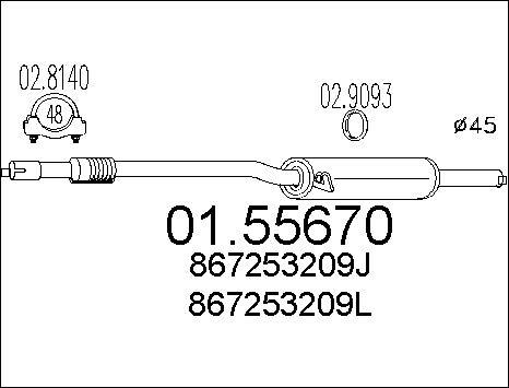 MTS 01.55670 - Средно гърне vvparts.bg