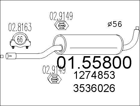 MTS 01.55800 - Средно гърне vvparts.bg