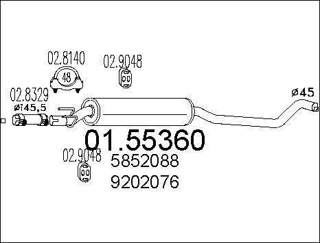 MTS 01.55360 - Средно гърне vvparts.bg