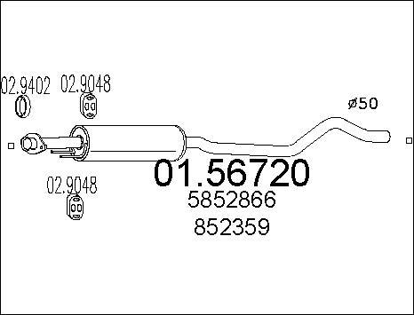 MTS 01.56720 - Средно гърне vvparts.bg