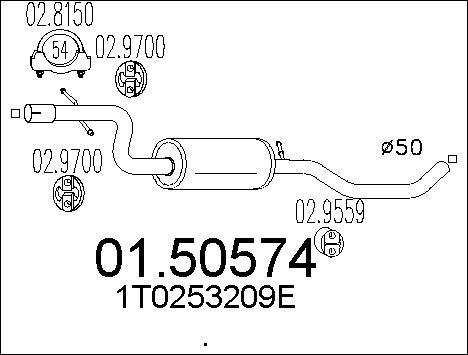 MTS 01.50574 - Средно гърне vvparts.bg