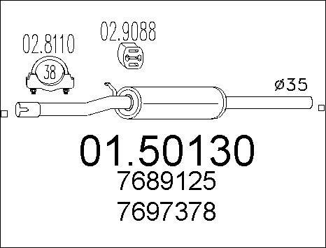 MTS 01.50130 - Средно гърне vvparts.bg